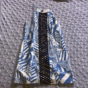 Lilly Pulitzer blue and white shift dress